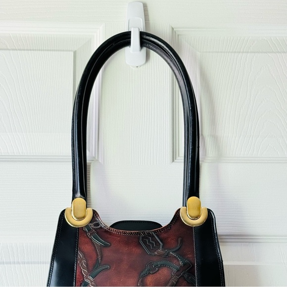 Vintage Italian Leather Handbag – Maxon Collection - Picture 3 of 11